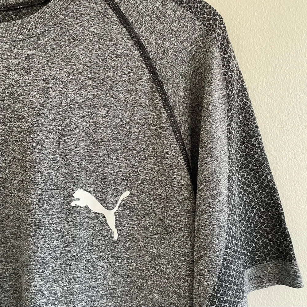 Puma Men's evoKNIT Short Sleeve Performance Tee Size XL Dark Gray